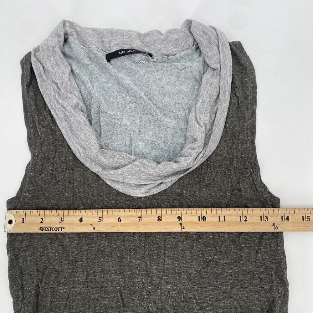 Sita Murt Gray Sleeveless Knit Dress Cowl Neck Size EU 38 / US 4 - Picture 6 of 10